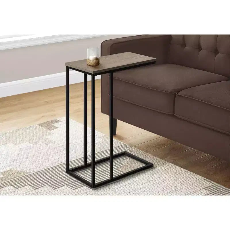 Table d'appoint minimaliste en C avec cadre en métal, tables de plateau modernes, table d'accoudoir de canapé pour salon, chambre, côté de canapé