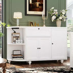 Meuble de Bar Buffet à Café avec Rangement et Portes, Meuble de Bar à Vins avec Casier à Bouteilles