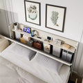 COZONY Upholstered Platform Bed with Charging Station, Headboard Shelf 4 Storage Drawers No Box Spring