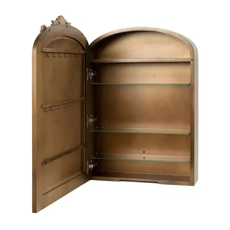 Armoire à bijoux avec miroir Kate & Laurel All Things Decor Arendahl en MDF, 20 x 6 x 30, doré