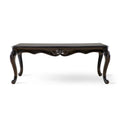 Table basse traditionnelle Clarissa en bois massif avec pieds sculptés