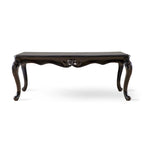 Table basse traditionnelle Clarissa en bois massif avec pieds sculptés