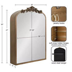 Armoire à bijoux avec miroir Kate & Laurel All Things Decor Arendahl en MDF, 20 x 6 x 30, doré