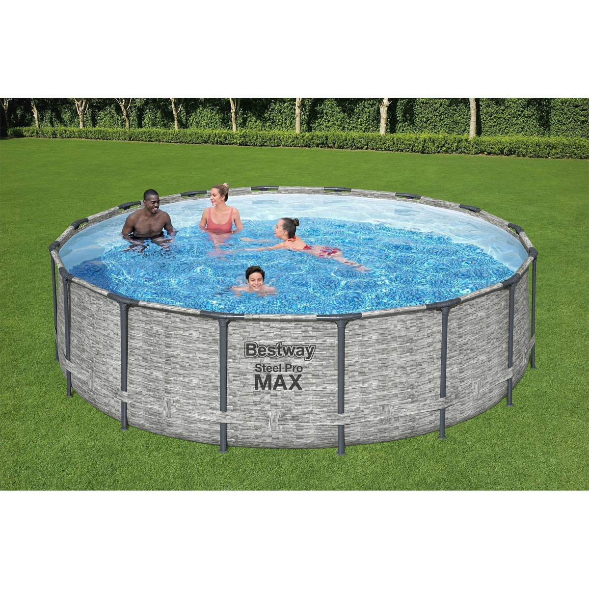 Piscine hors sol ronde Bestway Steel Pro MAX avec pompe et bâche