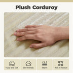 HOOOWOOO Canapé d'angle moderne en peluche avec pouf amovible