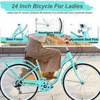 Vélo pour femme Zeus & Ruta de 24 pouces avec 7 vitesses et cadre en acier