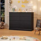 Commode de rangement à 8 tiroirs, meuble à tiroirs profonds, large buffet de rangement pour salon, entrée, chambre d'enfant