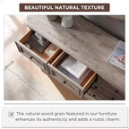 Commode à 7 tiroirs de 54 po pour chambre à coucher, coffre de rangement rustique vintage pour salon et couloir