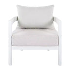 Christopher Knight Home Althea, ensemble de conversation moderne incurvé de 5 pièces en aluminium pour l'extérieur avec table basse en verre