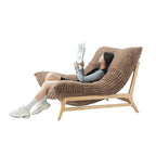 Fauteuil poire grand format, fauteuil poire moelleux avec cadre en bois massif, chaise longue confortable avec rembourrage en duvet