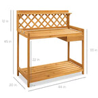 Table de rempotage de jardin en bois pour extérieur Best Choice Products, établi avec tiroir et étagère ouverte