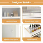 Meuble de rangement de cuisine Costway à 5 niveaux, desserte mobile pour micro-ondes avec portes basculantes, blanc/noir/gris/vert