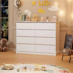 Commode de rangement à 8 tiroirs, meuble à tiroirs profonds, large buffet de rangement pour salon, entrée, chambre d'enfant