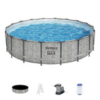 Piscine hors sol ronde Bestway Steel Pro MAX avec pompe et bâche