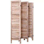 Paravent 6 panneaux de 170 cm de haut, style vénitien classique en bois à claire-voie pour la maison