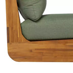 Christopher Knight Home Tavriel Ensemble de 5 places assises de terrasse en bois d'acacia style moderne du milieu du siècle avec coussins épais, table non incluse