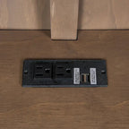 Lit de repos double avec étagères, chargement USB, lumières LED et lit gigogne simple