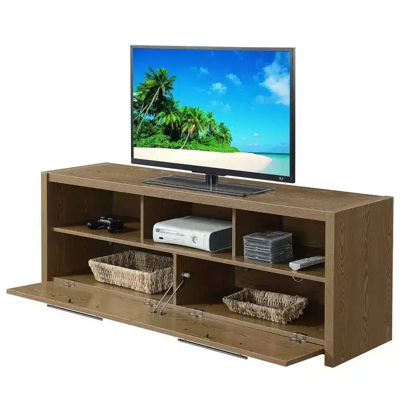 Meuble TV Newport Marbella pour téléviseurs jusqu'à 60 pouces avec placards et étagères