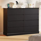 Commode de rangement à 8 tiroirs, meuble à tiroirs profonds, large buffet de rangement pour salon, entrée, chambre d'enfant