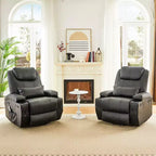 Fauteuil inclinable électrique avec assistance au levage Bestier 34,6 po avec massage et chaleur, fauteuil inclinable en similicuir avec poches latérales et porte-gobelets