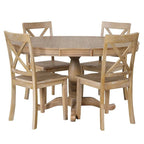 Table à manger ronde extensible 4 places de 42 à 54 po pour ferme