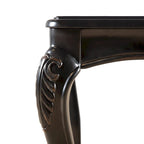 Table basse traditionnelle Clarissa en bois massif avec pieds sculptés