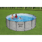 Piscine hors sol ronde Bestway Steel Pro MAX avec pompe et bâche