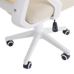 Javlergo Chaise de Bureau Dossier Mi-Hauteur Pivotante avec Support Lombaire, Fauteuil de Bureau Ergonomique en Maille avec Accoudoirs