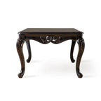Table basse traditionnelle Clarissa en bois massif avec pieds sculptés