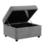 Pouf de rangement mobile 26,6 po