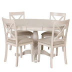 Table à manger ronde extensible 4 places de 42 à 54 po pour ferme