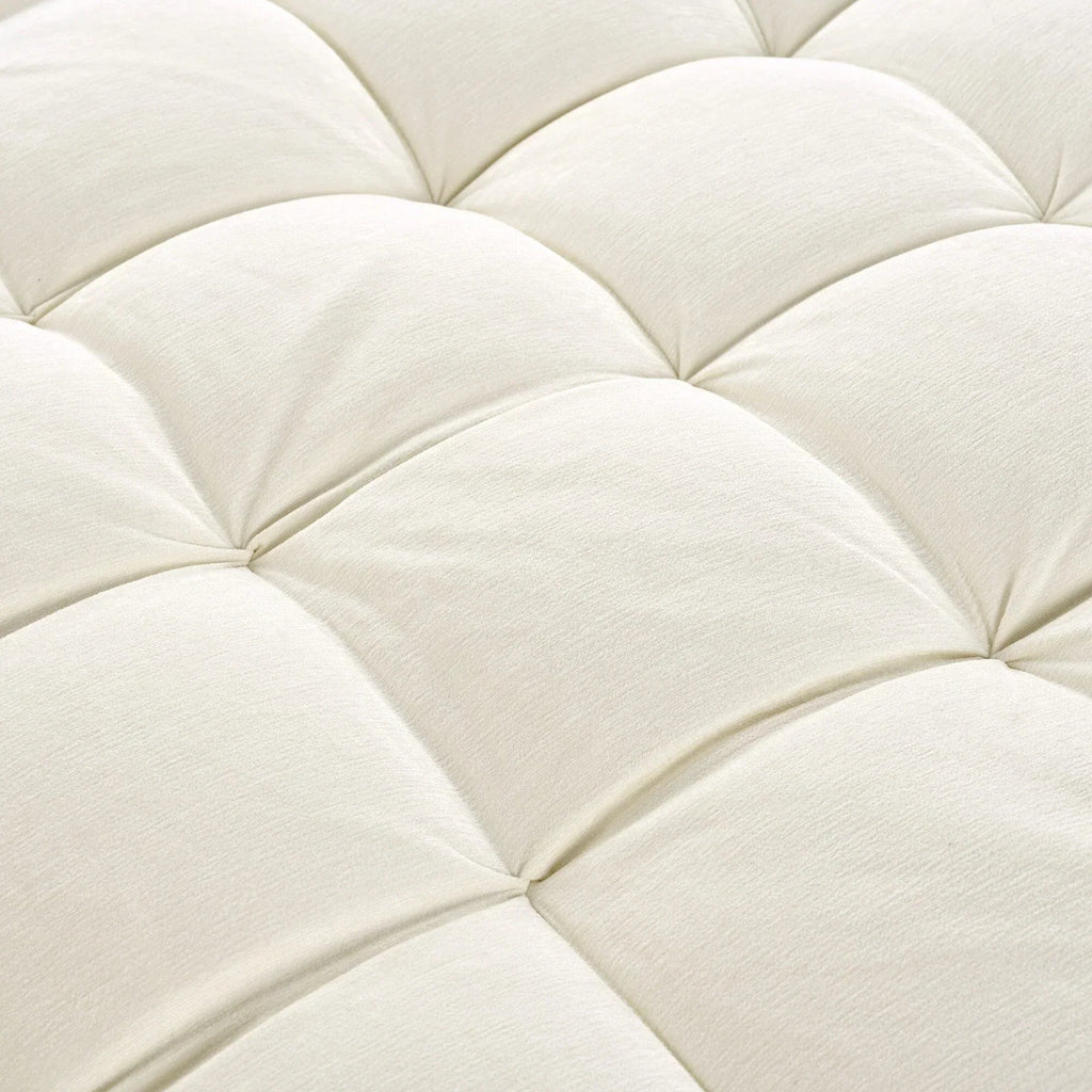 Canapé-lit Chenille avec dossier touffeté et 2 oreillers détachables pour le salon