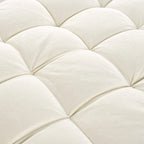 Canapé-lit Chenille avec dossier touffeté et 2 oreillers détachables pour le salon